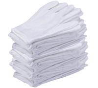 Generico 1-50 paia di guanti da lavoro in cotone bianco - Guanti morbidi ed elasticizzati for mani asciutte, manipolazione di pellicole, SPA e pulizia domestica(30Pairs)
