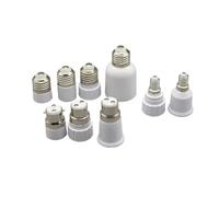 Generico 1-50pcs E22 E27 E14 GU10 E40 Lampadina Portalampada Convertitore del supporto Base Ignifugo Adattatore di conversione della luce Accessori for l'illuminazione(1pcs,B22 to E27)