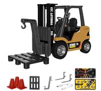 Generico 1/64 Mini RC Forklift, Remote Control Forklift for Adults, Real Simulation Lifting with Removable Hook And Metal Fork, Bluetooth Remote APP Control, for Car Enthusiasts (1pcs,Yellow)