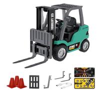 Generico 1/64 Mini RC Forklift, Remote Control Forklift for Adults, Real Simulation Lifting with Removable Hook And Metal Fork, Bluetooth Remote APP Control, for Car Enthusiasts (1pcs,Lake Blue)