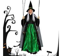 Generico 1.8m Life Size Swinging Witch Outdoor Haunted House Prop