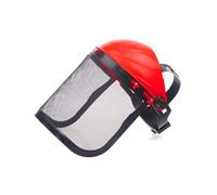 Generico 1 Casco di Sicurezza for tagliaerba da Giardino, con Maschera Protettiva a Rete Integrale for la Protezione forestale del decespugliatore disboscamento(Red)