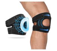 Generico 1 Confezione di Supporto for Manica Compressione for Ginocchiera Rotula for Donne e Uomini, Protezioni for Allenamento Contro Il Dolore l'artrite(Black,Gray)