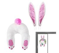 Generico 1. Easter Bunny Wreath Accessories | 3PCS Bunny Tail & Ears Attachments For Front Door, Plush Rabbit & Carrot Decorations | Spring Holiday Wreath Embellishments