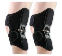 Generico 1 Paio con potenti Molle di Rimbalzo, Dispositivo Assistenza for Il Ginocchio, Supporto for Regolabile Antiscivolo, tutore Traspirante, articolare(Black)