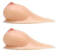 Generico 1 paio di forme di silicone per il seno finto, seno finto autoadesivo in silicone, seno finto per donna, miglioramento del petto, travestito, transgender,D cup(1000g/Pair)