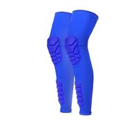 Generico 1 Paio di Ginocchiere a Compressione a Nido d'Ape Lunghe Maniche da Basket for Uomo Donna Adolescenti Sport Polpaccio tutore Calcio Palestra Leggings(Blue,Blue)