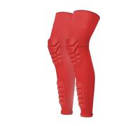 Generico 1 Paio di Ginocchiere a Compressione a Nido d'Ape Lunghe Maniche da Basket for Uomo Donna Adolescenti Sport Polpaccio tutore Calcio Palestra Leggings(Red,Blue)