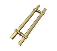 Generico 1 Paio Di Maniglie For Porte Push-pull, Maniglie For Porte Da Fienile In Acciaio Inossidabile, Scorrevoli A Forma Di H, Spaziatura Dei Fori Regolabile(Gold,Hole spacing 40cm)