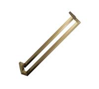 Generico 1 Paio Di Maniglie For Porte Scorrevoli In Acciaio Inox, Design A Tubo Quadrato A Doppia Curvatura, Capacità Di Carico Di 200 Kg, For Armadietti Da Bagno(Gold,Length 42.5cm)