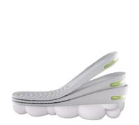Generico 1 paio di solette ortopediche for aumentare l'altezza dei piedi, sportive con aria per scarpe(2.5cm-Gray,EU43-44)