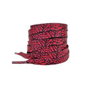 Generico 1 paio di stringhe for scarpe con stampa leopardata e texture Burst Crack - Stringhe piatti in poliestere da 120/140/160 cm for donne e uomini(Red black,120cm)