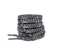 Generico 1 paio di stringhe for scarpe con stampa leopardata e texture Burst Crack - Stringhe piatti in poliestere da 120/140/160 cm for donne e uomini(Gray black,140cm)