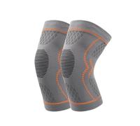 Generico 1 Paio di tutori for Ginocchio for alleviare Il Dolore, tutore for Rottura del menisco, Manicotti a Compressione for Uomini e Donne, Cuscinetto Supporto(Grayorange,L)