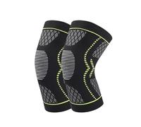 Generico 1 Paio di tutori for Ginocchio for alleviare Il Dolore, tutore for Rottura del menisco, Manicotti a Compressione for Uomini e Donne, Cuscinetto Supporto(Blackgreen,M)