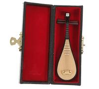 Generico 1 Pc pipa giocattolo per chitarra in miniatura liuto arredamento del di chitarra strumenti musicali strumento musicale soprammobili unica schermo Di legno Khaki