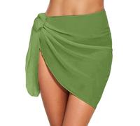 Generico 1 Pezzi Pareo Mare Donna, Sarong Coprire Gonne, Bikini Coprire Multiuso Beach Wrap, Copricostume Corto del Chiffon per Vacanza Party Beachwear Traspirante