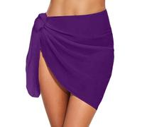 Generico 1 Pezzi Pareo Mare Donna, Sarong Coprire Gonne, Bikini Coprire Multiuso Beach Wrap, Copricostume Corto del Chiffon per Vacanza Party Beachwear Traspirante