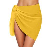 Generico 1 Pezzi Pareo Mare Donna, Sarong Coprire Gonne, Bikini Coprire Multiuso Beach Wrap, Copricostume Corto del Chiffon per Vacanza Party Beachwear Traspirante