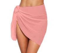 Generico 1 Pezzi Pareo Mare Donna, Sarong Coprire Gonne, Bikini Coprire Multiuso Beach Wrap, Copricostume Corto del Chiffon per Vacanza Party Beachwear Traspirante