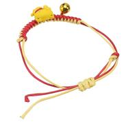 Generico 1 Pezzo Braccialetto Carino per Ragazze Bracciale Gatto Lavorato a Maglia Design Squisito e Flessibile Braccialetto Semplice Studentesse Corda di Cera Gialla