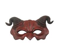 Generico 1 pezzo corna Diavolo Mezza Faccia Maschera di Halloween Maschera di Demone di Halloween Festa Cosplay Mostro Orrore Masquerade Spaventosa Casa Infestata