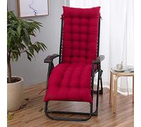 Generico 1 Pezzo Cuscini da Sedia a Dondolo, Portatile Patio Dondolo Cuscino, Antiscivolo, per Esterni, Spiaggia (Senza Sedia)(Size:48x165cm(18.9x65inches),Color:Red 01)