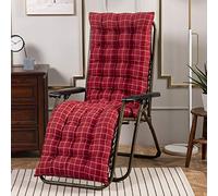 Generico 1 Pezzo Cuscini da Sedia a Dondolo, Portatile Patio Dondolo Cuscino, Antiscivolo, per Esterni, Spiaggia (Senza Sedia)(Size:40x110cm(15.8x43.3inches),Color:Red 03)