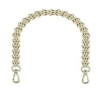 Generico 1 pezzo di ricambio for tracolla con manico a catena in metallo for portafoglio, borsa da donna di alta qualità, articoli in pelle, tracolla estesa a cinque file(Light golden,Total 30cm)