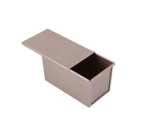 Generico 1 pz padella con coperchio antiaderente bakeware for cuocere il pane stampo for toast ondulato in acciaio al carbonio strumenti di copertura(Rose S)