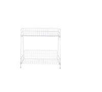 Generico 1 pz portaoggetti for cosmetici in ferro, scolapiatti for bagno, porta stoviglie da cucina, piccole dimensioni, bianco, stabile, multifunzionale