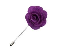 Generico 1 Pz Seta Artificiale Rosa Fiore All'occhiello, Sposo Groomsmen Spilla Spille Fiore All'occhiello for La Cerimonia Nuziale Di Promenade Del Partito Accessori(Purple)