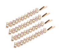 Generico 1 Set 2 Paia forcina di cristallo le gemme del viso si attaccano chiaro perni strass decorativo bobby Nozze barrette hair pin fermacapelli Forcina con strass molletta lega