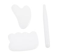 Generico 1 Set 3 Pezzi Bordo Raschiante Bianca Raschietto Muscolare Kit Massaggio Guasha Massaggiatore Collo Piastra Strumento Di Massaggio Di Massaggio Del Corpo