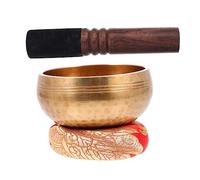 Generico 1 Set Ciotola Per La Meditazione Yoga Posto a Sedere Arredamento Gong Campane Di Meditazione Musica Preghiera Tamburellare Campana Tibetana Campane Tibetane Xilofono Rintocchi Rame