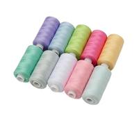 Generico 1 Set da 10 Rotoli di Filo Cucito 402 for Uso Manuale e Meccanico, 400 Iarde(Set 3)