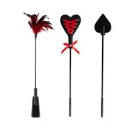 Generico 1 Set di 3 Stili di fruste equestri in PU, bastoni di Comando for l'addestramento dei Cavalli, Attrezzatura for Principianti for l'equitazione