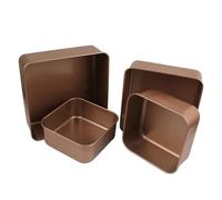 Generico 1 set di accessori da cucina caldi, utensili da forno quadrati da 6, 7, 8, 9 pollici, teglia for torta in acciaio al carbonio, teglia for pane