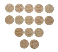 Generico 1 Set Fotografare Trucioli Di Legno Regali Per Biglietti Di Nascita Del Oggetti Di Scena Per La Fotografia Carte Pietra Miliare Del Carte Cardine Neonato