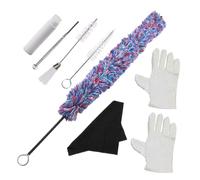 Generico 1 Set Spazzola per la pulizia del sax kit salterio tenore baritono pennello per sax pennello pulito per sassofono panno per la manutenzione del sassofono Metallo