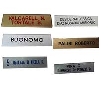 generico 1 Targa citofono 1 o 2 righi, 1,5x5,5 cm Spesso 1mm Circa targhetta plexy Glass Scegli Colori Incisione Compresa stampatello FUORIPORTA targhetta 1 Portachiavi corni (2 righi)