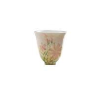 Generico 1 Tazza da tè Dipinta a Mano for tè Kung Fu | Stile di pittura a olio, Bacio della farfalla da sogno, Piede alto, Ceramica, Coppa principale, Regalo(A-6.5X6.7CM-70ML)