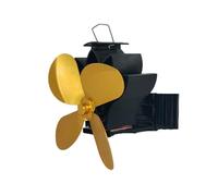 Generico 1 ventola for camino con morsetto a quattro pale, for, migliora la distribuzione del calore, parti for caminetti(Gold)