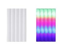 Generico 10/30 pezzi bastoncini luminosi sfusi colorati RGB Glow Stick di schiuma tubo di allegria luce scura for forniture for feste di compleanno di Natale(10 pcs RGB)