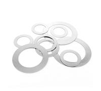 Generico 10/50 pezzi M2 M3 M4 M5 M6 a M40 DIN988 304 Guarnizione di regolazione di precisione ultrasottile Rondella piatta ultrasottile(M6x10xThick 50pcs,0.2mm thick)