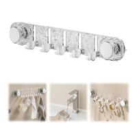 Generico 10 Hooks Rotating Shower Suction Cup Hook,Corrugated Wall Hanging Non Punch Storage Rack,Space Saving Vacuum Suction Cup Hanger Accessories for Home Kitchen Bathroom