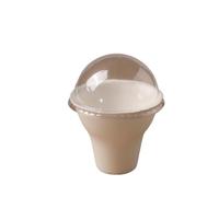 Generico 10 pezzi, coppette monouso per gelato, dolci e torte, bicchierini di carta per ghiaccio tritato e yogurt, contenitori in polpa di cellulosa per alimenti, ideali anche per il tiramisù.