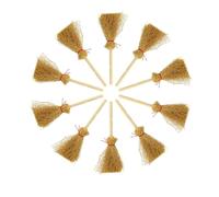 Generico 10 Pezzi Manico di Scopa delle Streghe,Mini Decorazione Artigianale di Paglia di Halloween | Scopa delle Streghe per Decorazioni Decorative per Decorazioni per Feste di Halloween