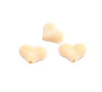 Generico 10 pz/lotto Cuore di Amore Perline Sciolte di Colore Della Caramella Floccaggio Acrilico Pendenti E Ciondoli Pesca Per Il Braccialetto Della Collana FAI DA TE Mestiere(Dark yellow)