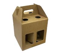 Generico 10 scatole Porta Bottiglie Birra Mini Box 4 per Collo STEINIE 15.5x15.5x16 cm